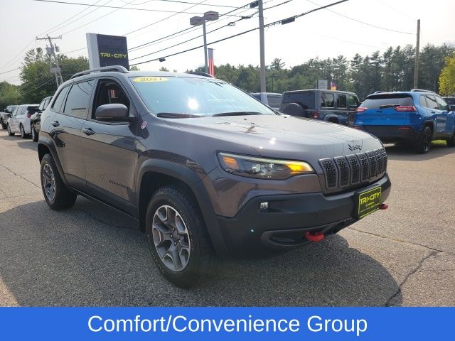 Used 2021 Jeep Cherokee Trailhawk with VIN 1C4PJMBX7MD232672 for sale in Somersworth, NH