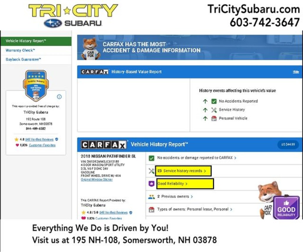 Used 2018 Nissan Pathfinder SL SUV