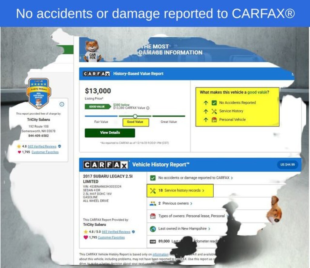 Used 2017 Subaru Legacy 2.5i Limited with Sedan