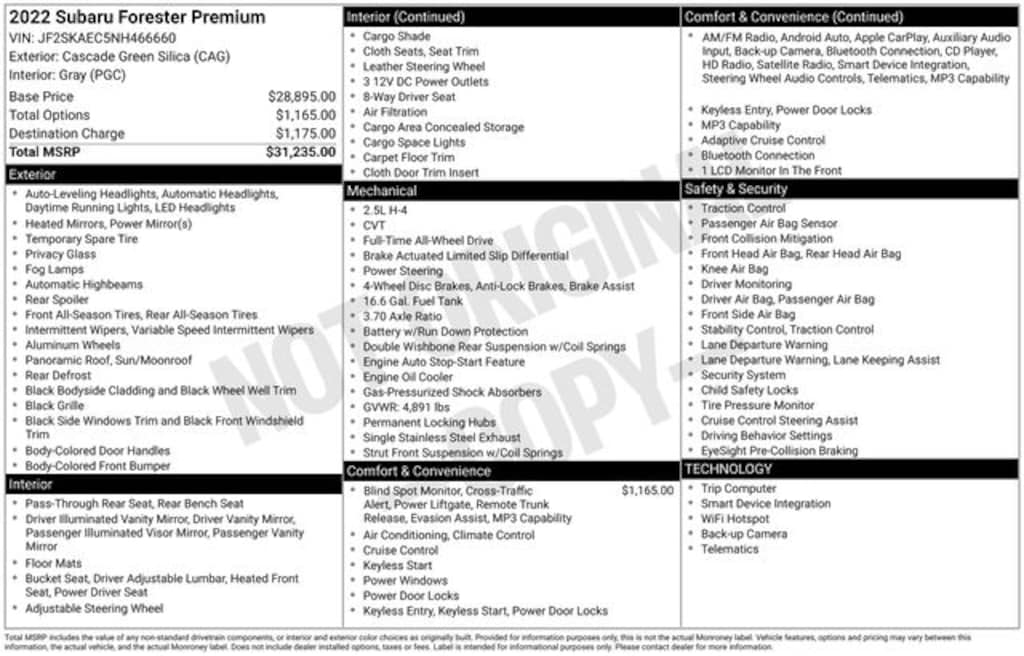 Used 2022 Subaru Forester Premium SUV