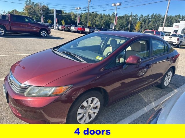 Used 2012 Honda Civic LX with VIN 2HGFB2F50CH612820 for sale in Somersworth, NH