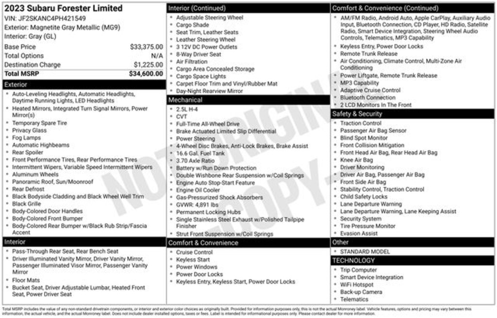 Used 2023 Subaru Forester Limited SUV