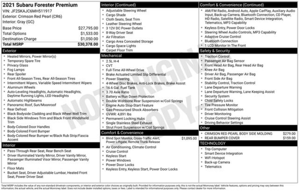 Used 2021 Subaru Forester Premium SUV