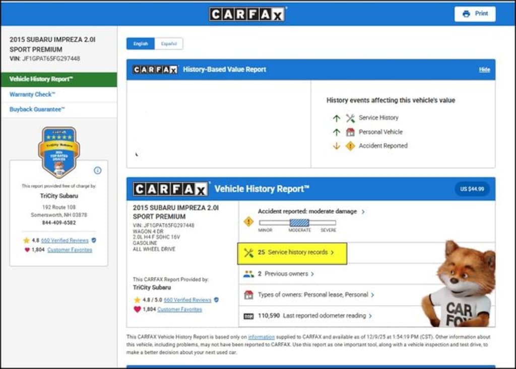 Used 2015 Subaru Impreza 2.0i Sport Premium 5dr (M5) Hatchback