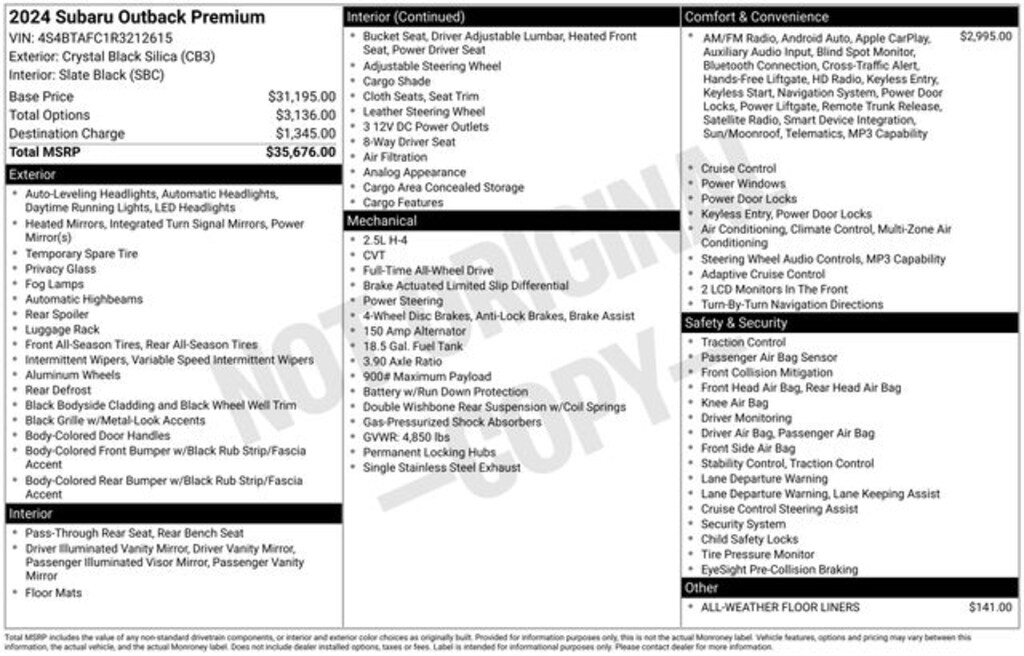 Used 2024 Subaru Outback Premium SUV