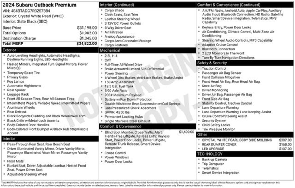 Used 2024 Subaru Outback Premium SUV