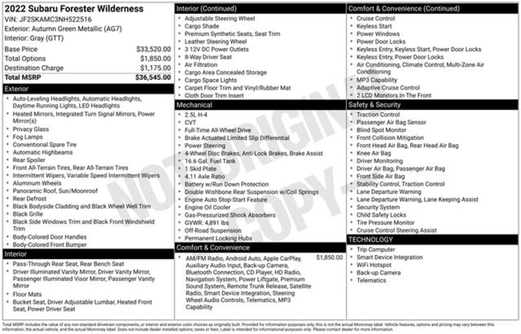 Used 2022 Subaru Forester Wilderness SUV