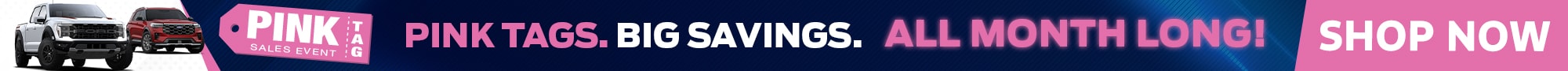 Pink Sales Tag Event All Month Long