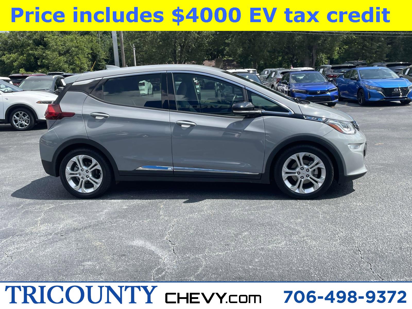 Used 2020 Chevrolet Bolt EV LT with VIN 1G1FY6S05L4110969 for sale in Royston, GA