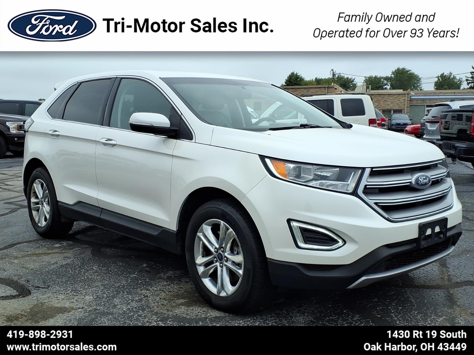 Used 2015 Ford Edge SEL with VIN 2FMTK4J96FBC38658 for sale in Oak Harbor, OH