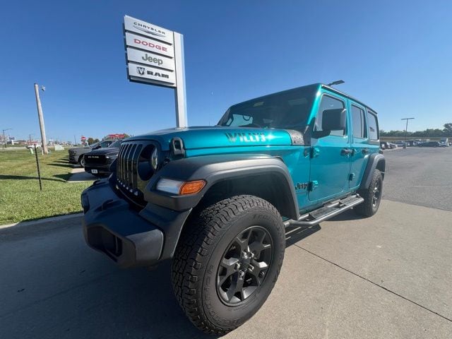 Used 2020 Jeep Wrangler Unlimited Willys with VIN 1C4HJXDG4LW261326 for sale in Kansas City