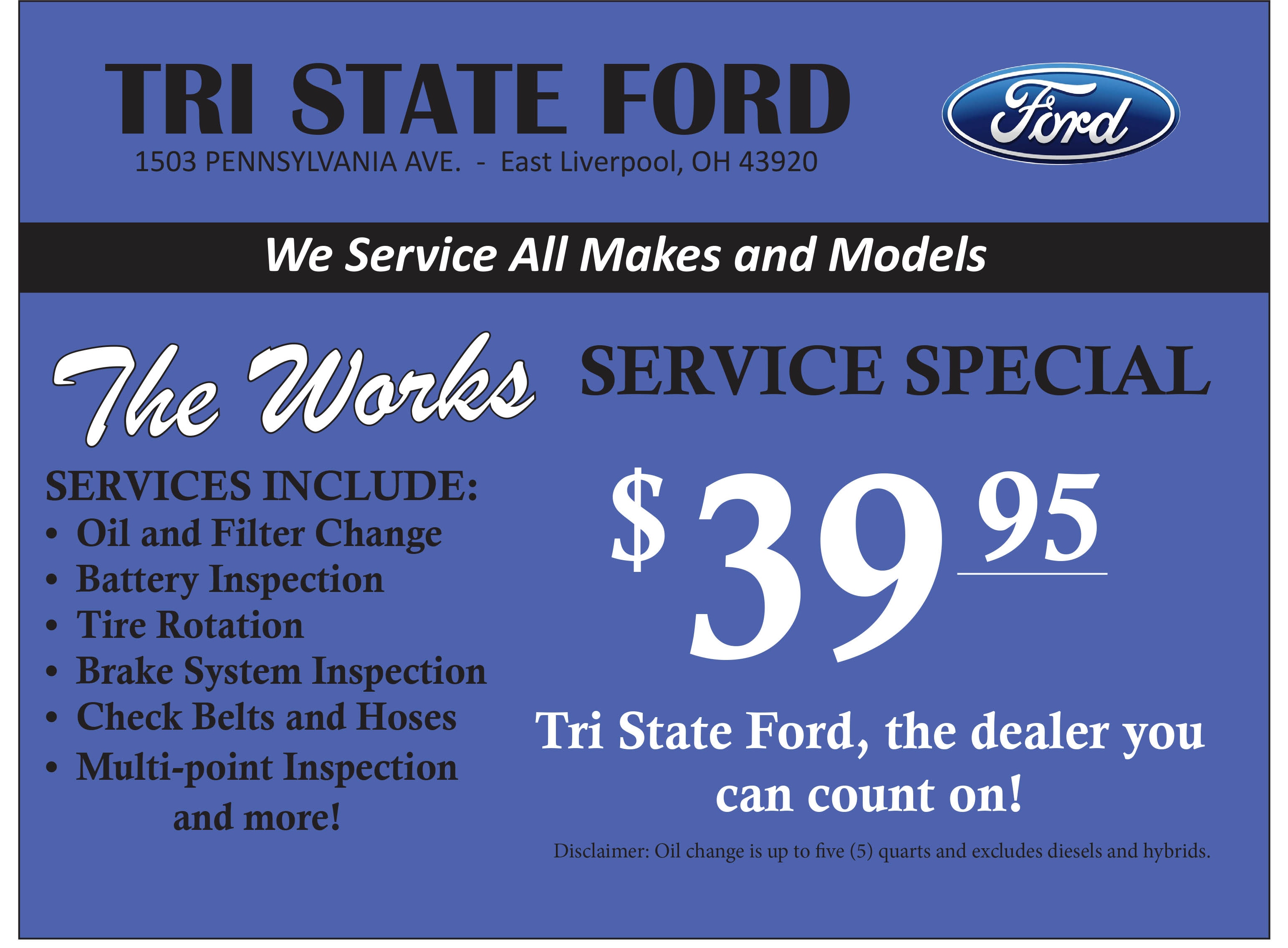 ford service specials