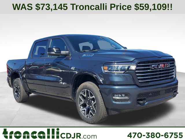 Forged Blue 2026 RAM 1500 Laramie Crew Cab 4WD Pickup Truck Four-Wheel Drive 8-Speed Automatic