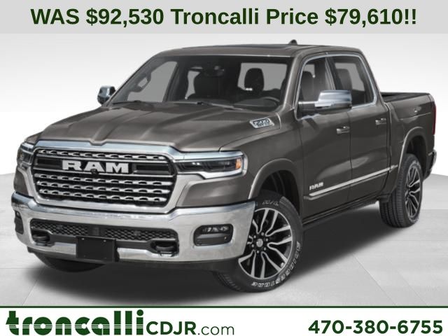 Diamond Black Crystal Pearlcoat 2026 RAM 1500 Limited Crew Cab 4WD Pickup Truck Four-Wheel Drive 8-Speed Automatic