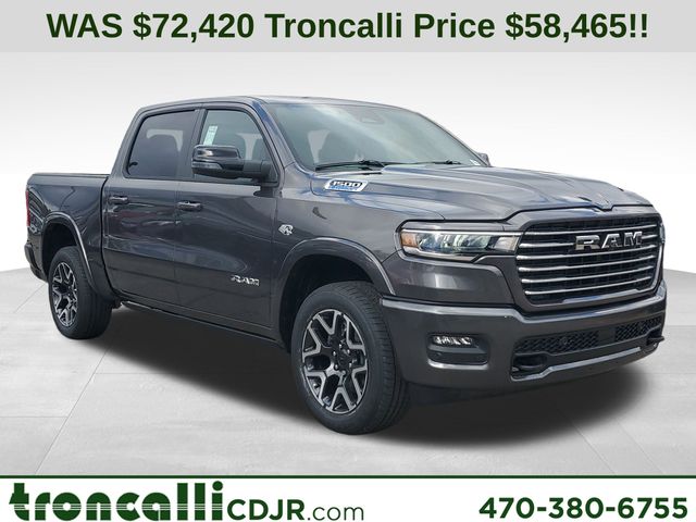 Granite Crystal 2026 RAM 1500 Laramie Crew Cab 4WD Pickup Truck Four-Wheel Drive 8-Speed Automatic