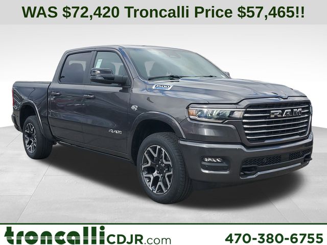 Granite Crystal 2026 RAM 1500 Laramie Crew Cab 4WD Pickup Truck Four-Wheel Drive 8-Speed Automatic