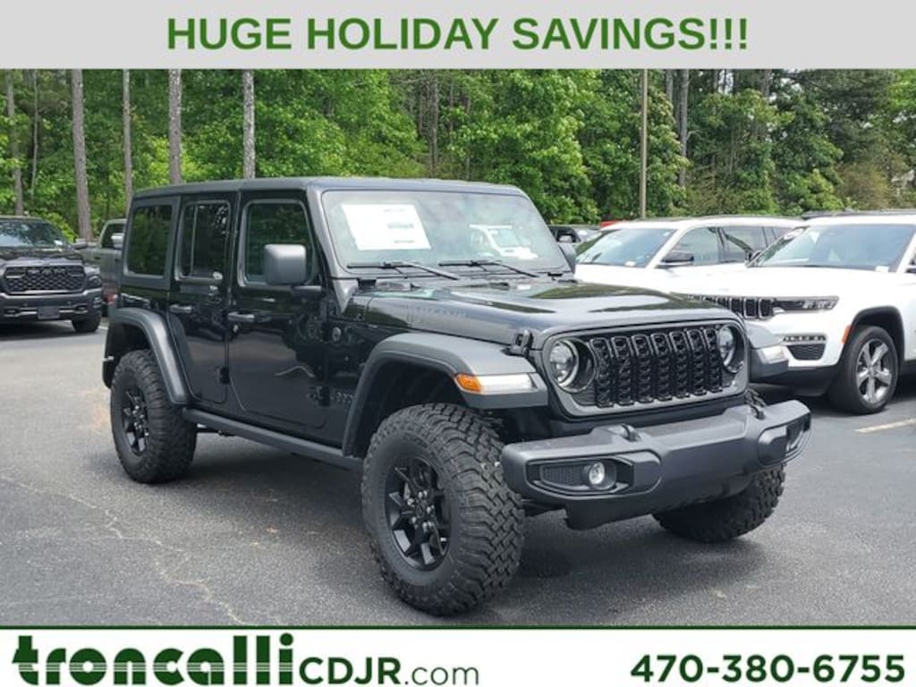 New 2025 Jeep Wrangler 4-DOOR WILLYS Sport Utility