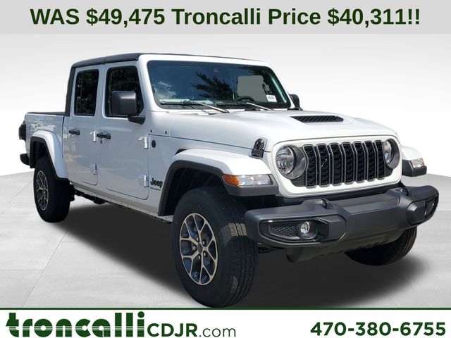 Bright White 2025 Jeep Gladiator Sport S Crew Cab 4WD Pickup Truck Four-Wheel Drive 8-Speed Automatic