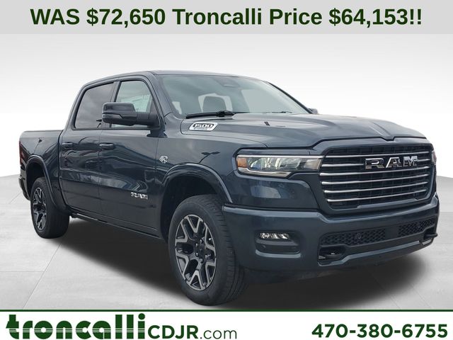 Forged Blue 2026 RAM 1500 Laramie Crew Cab 4WD Pickup Truck Four-Wheel Drive 8-Speed Automatic