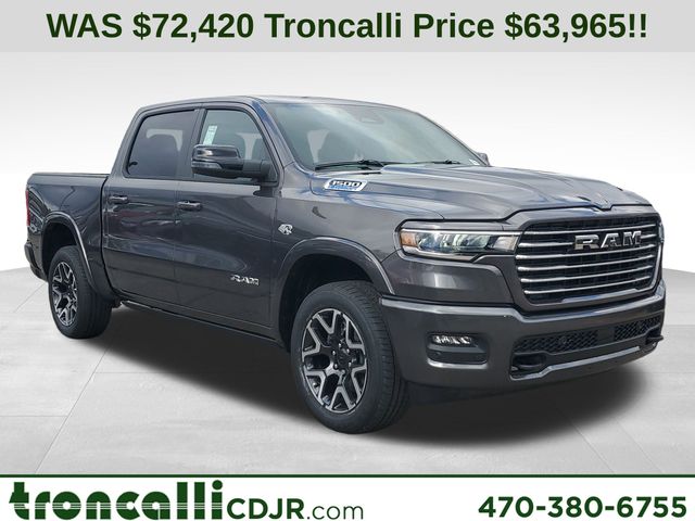 Granite Crystal 2026 RAM 1500 Laramie Crew Cab 4WD Pickup Truck Four-Wheel Drive 8-Speed Automatic