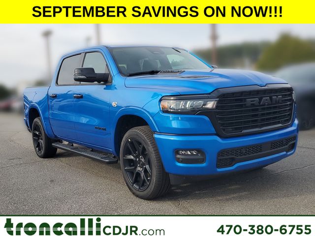 Hydro Blue Pearlcoat 2026 RAM 1500 Pickup Truck Four-Wheel Drive 8-Speed Automatic