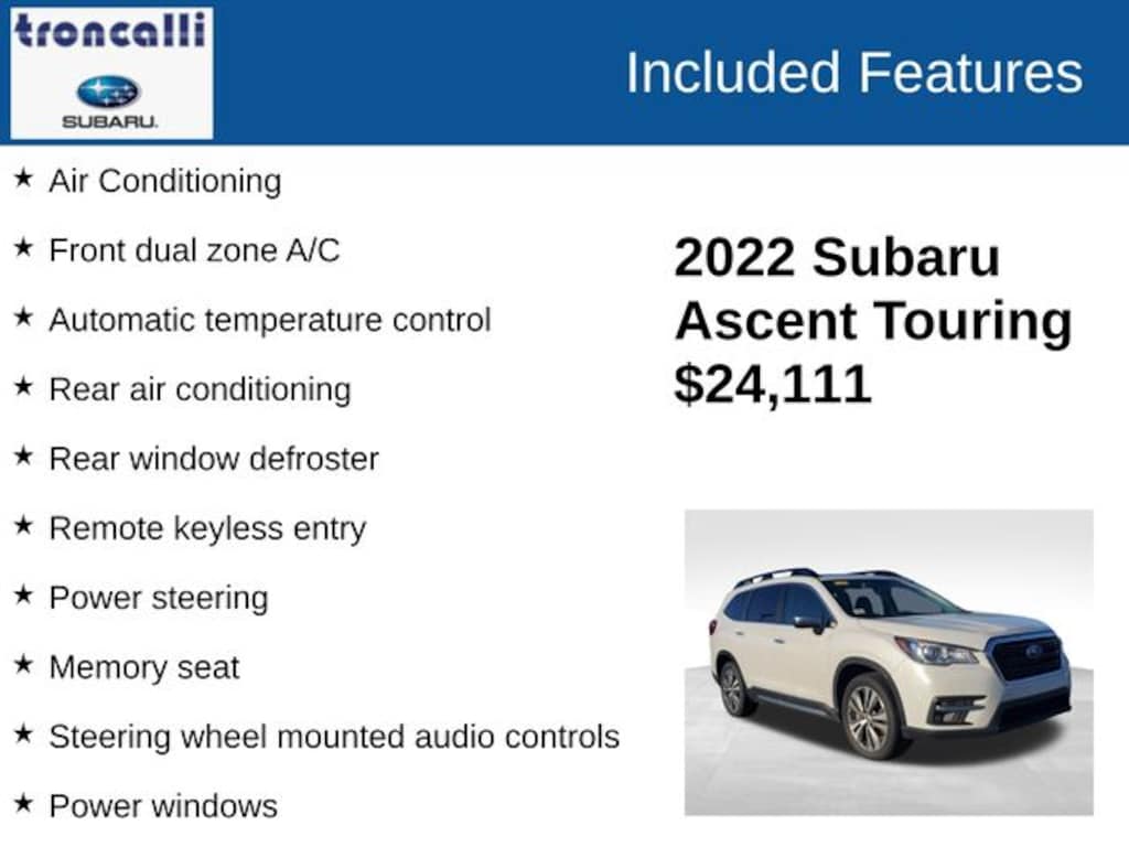 Used 2022 Subaru Ascent Touring SUV