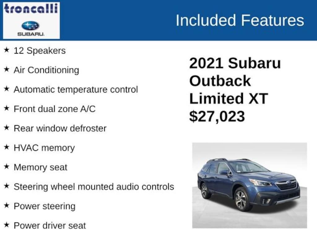 Used 2021 Subaru Outback Limited XT SUV