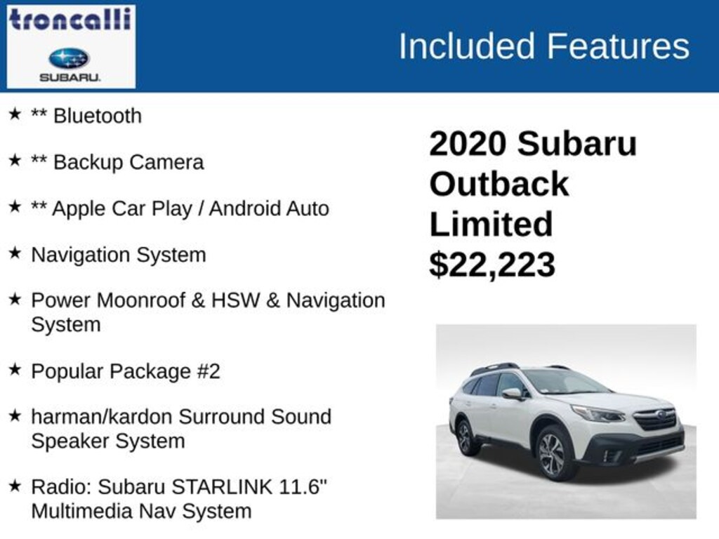 Used 2020 Subaru Outback Limited SUV
