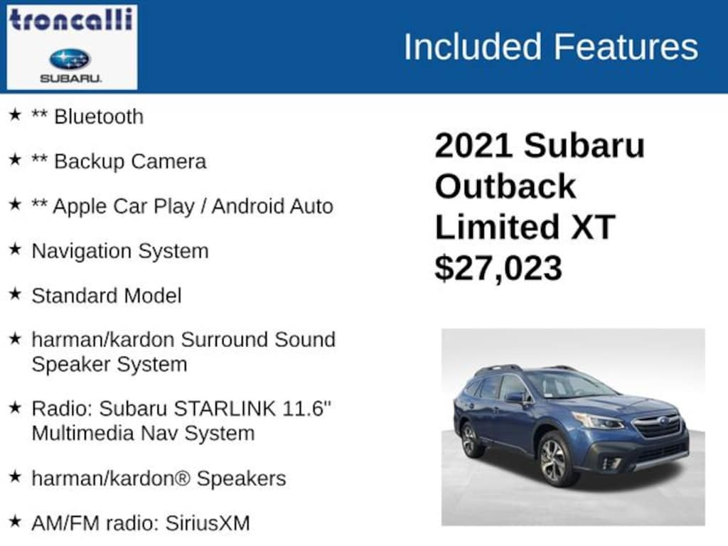 Used 2021 Subaru Outback Limited XT SUV