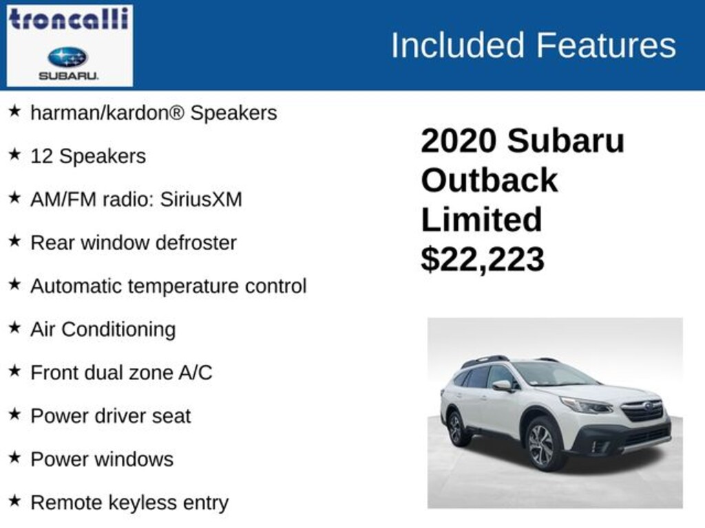 Used 2020 Subaru Outback Limited SUV