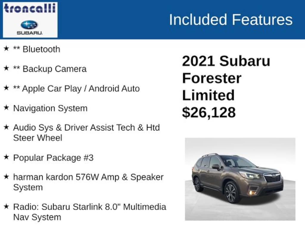 Used 2021 Subaru Forester Limited SUV