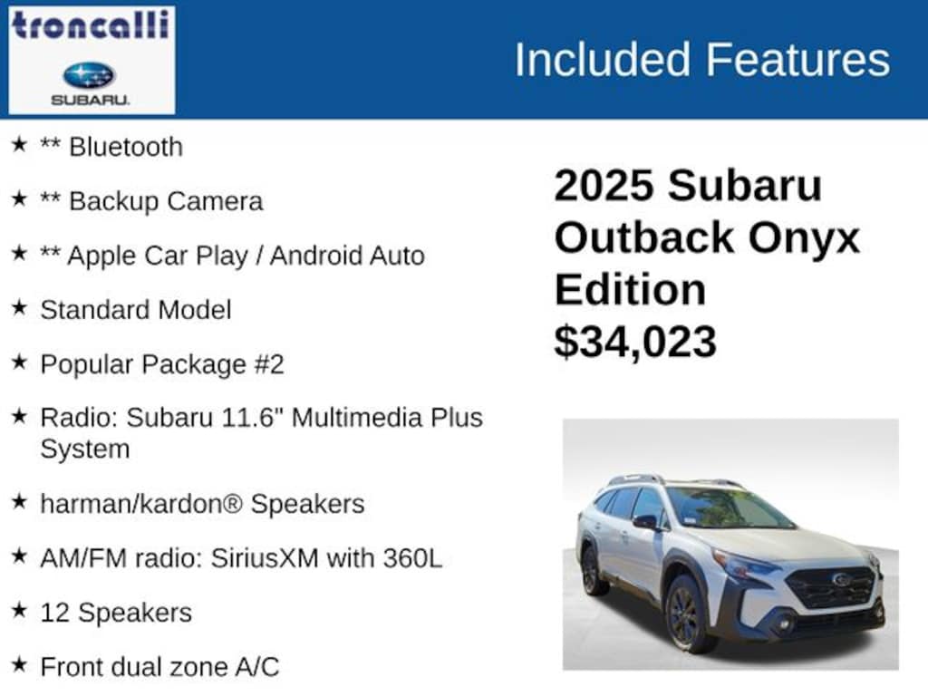 Used 2025 Subaru Outback Onyx Edition SUV