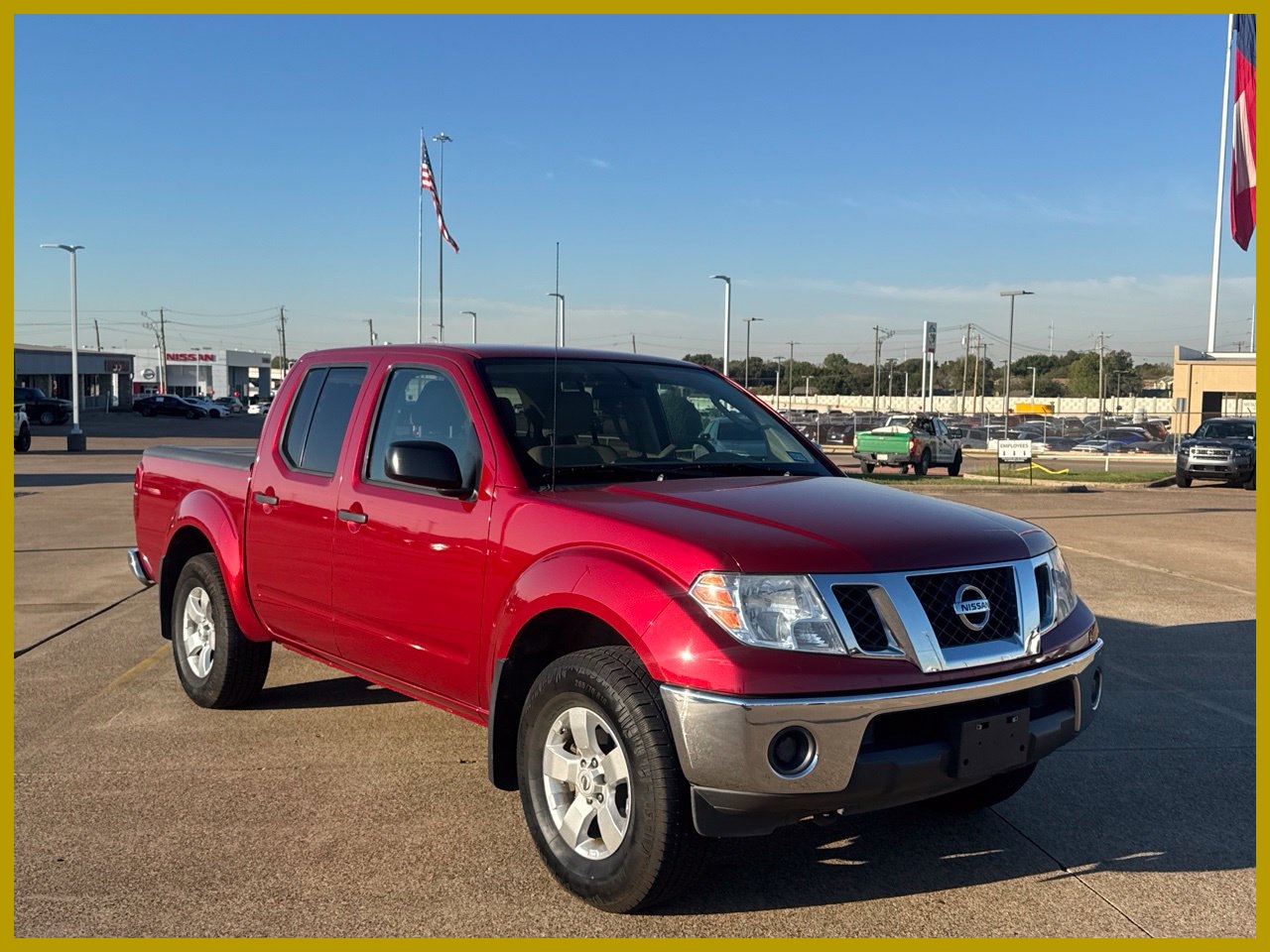 Red Brick 2010 Nissan Frontier Pickup Truck Four-Wheel Drive 5-Speed Automatic Overdrive