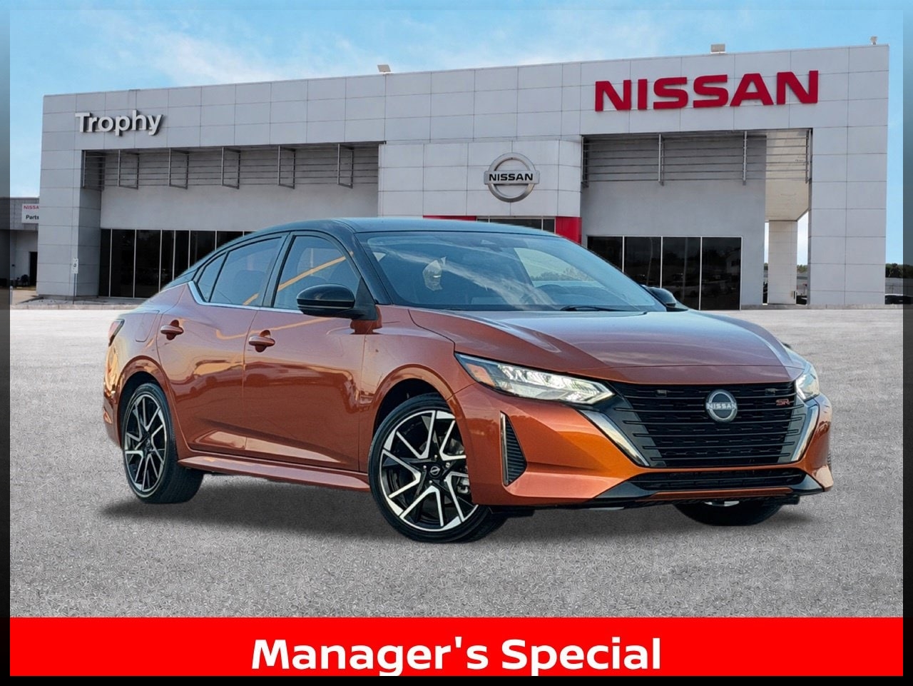 Orange Metallic Super Black 2025 Nissan Sentra Sedan Front-Wheel Drive Continuously Variable Transmission