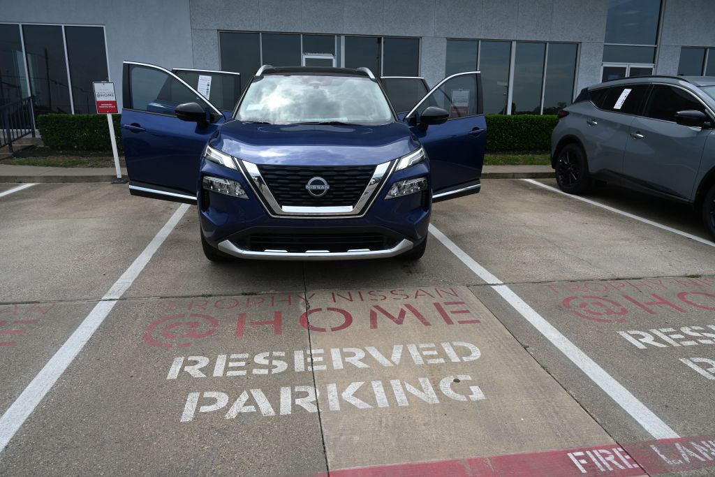A Nissan Rogue ready for test driving