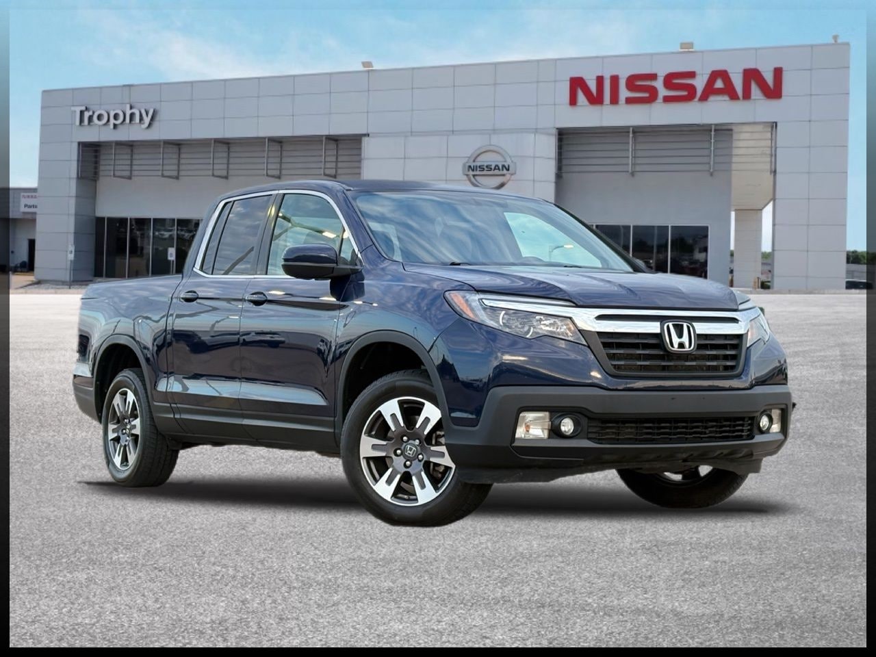 Blue 2018 Honda Ridgeline Pickup Truck All-Wheel Drive 6-Speed Automatic