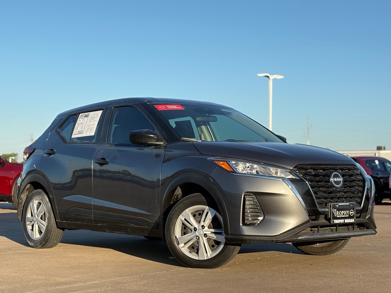 Certified 2023 Nissan Kicks S with VIN 3N1CP5BV6PL520914 for sale in Mesquite, TX