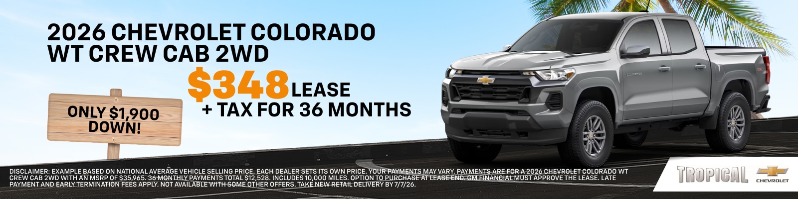 2026 Chevy Colorado June Lease Special