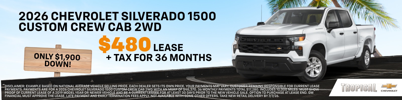 2026 Chevy Silverado June Lease Special