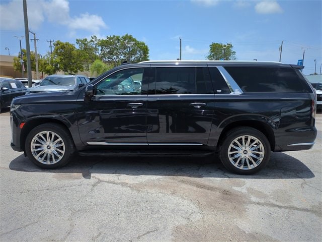 Used 2023 Cadillac Escalade ESV Premium Luxury with VIN 1GYS3KKL4PR416555 for sale in Miami, FL