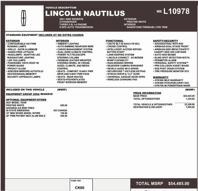 2021 Lincoln Nautilus Reserve 9