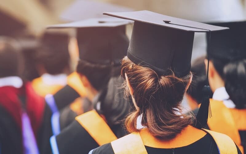 College Graduates at Ceremony