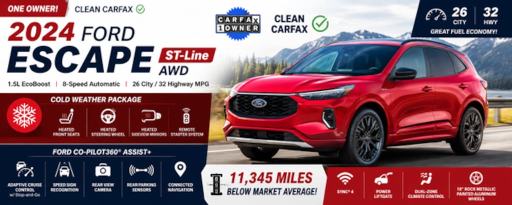 Used 2024 Ford Escape ST-Line SUV