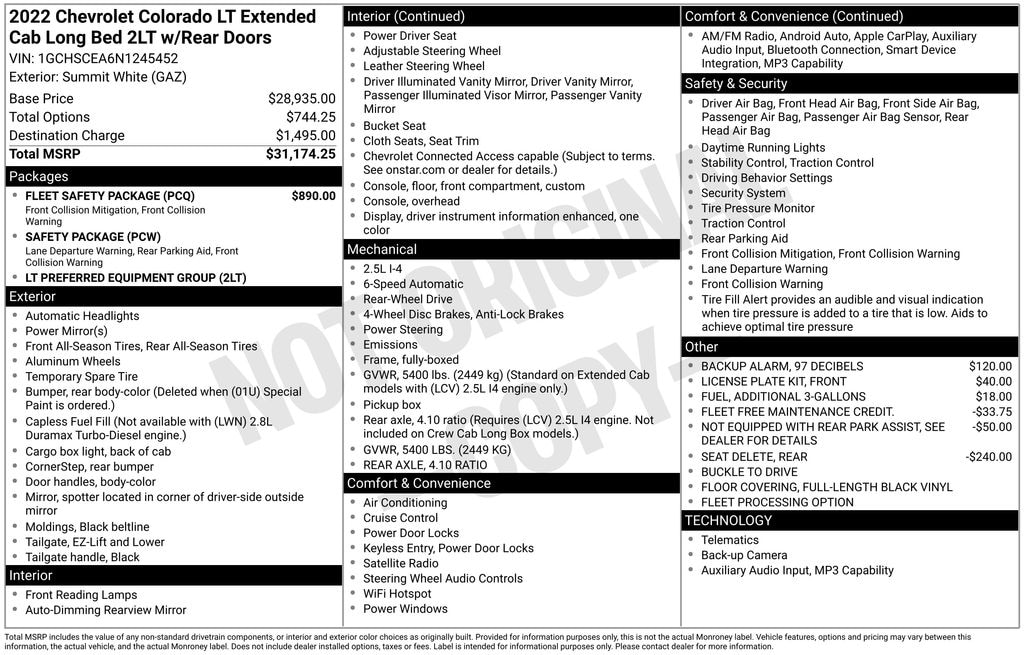 Used 2022 Chevrolet Colorado LT Truck Extended Cab