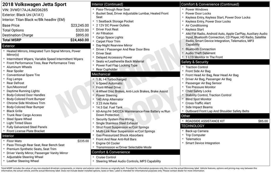 Used 2018 Volkswagen Jetta 1.8T SE Sport Sedan