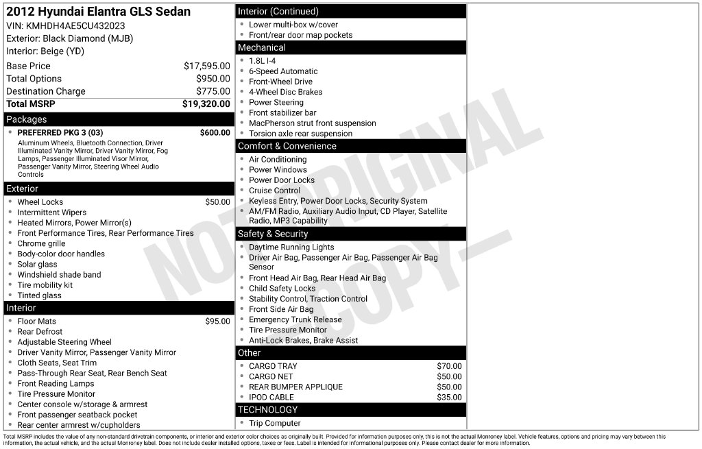 Used 2012 Hyundai Elantra Sedan