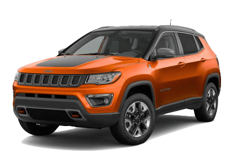 2019 Jeep Compass Trailhawk An orange 2019 Jeep Compass Trailhawk