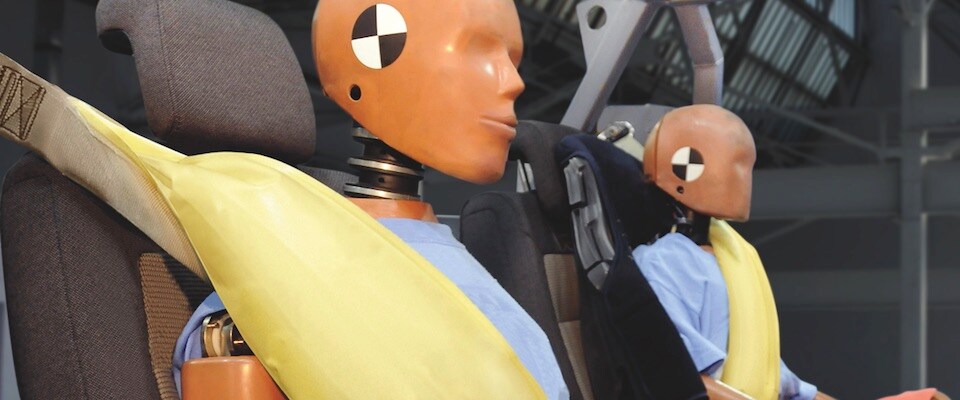 Ford Explorer Safety Saftey test dummies in a 2019 Ford Explorer