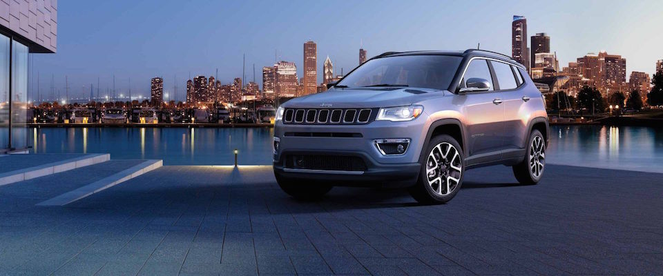 2019 Jeep Compass A 2019 Jeep Compass parked in front of a skyline