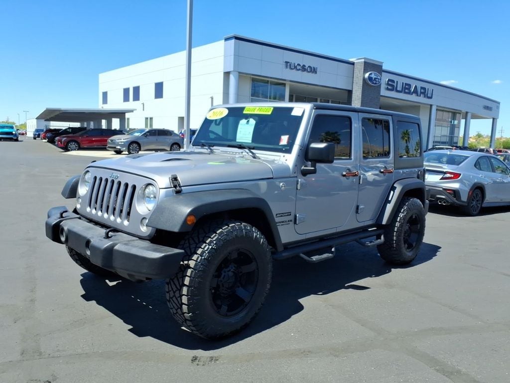 used 2016 Jeep Wrangler JK Unlimited car, priced at $15,000